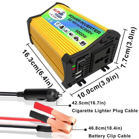 Saga Generation 1 Home Solar Generator Inverter+30A Controller+18W 12V Solar Panel, Specification: Yellow 12V To 110V