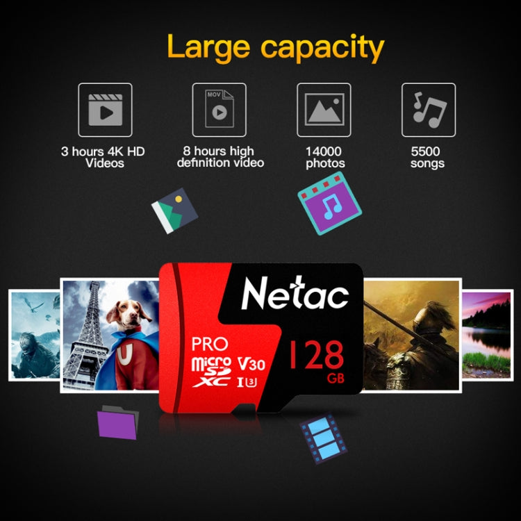Netac Driving Recorder Surveillance Camera Mobile Phone Memory Card, Capacity: 128GB
