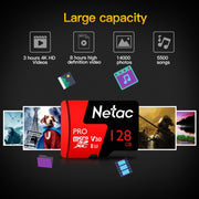 Netac Driving Recorder Surveillance Camera Mobile Phone Memory Card, Capacity: 128GB