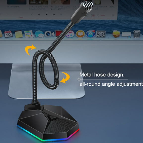 Metal Hose Meeting Desktop Microphone, Spec: USB Version (Black)
