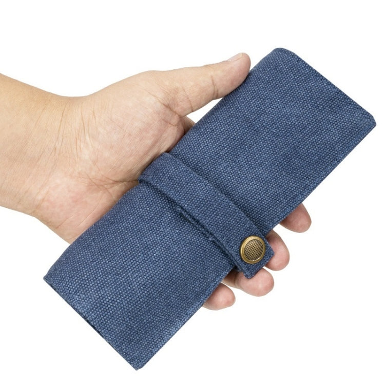 Nylon Canvas Watch & Strap Portable Storage Bag(Blue)