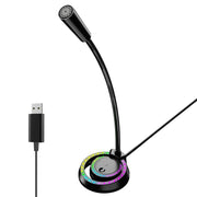 RGB Lighting Effect Computer Desktop Microphone(F3)