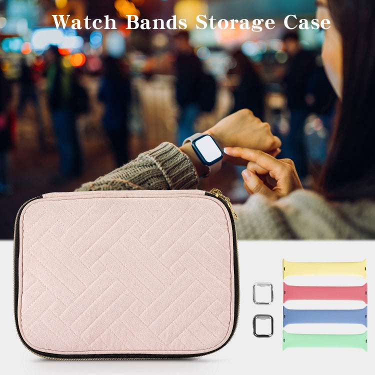 Velvet Watch Strap Watch Accessories Storage Bag, Specification: Black S