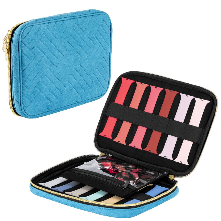 Velvet Watch Strap Watch Accessories Storage Bag, Specification: Blue M