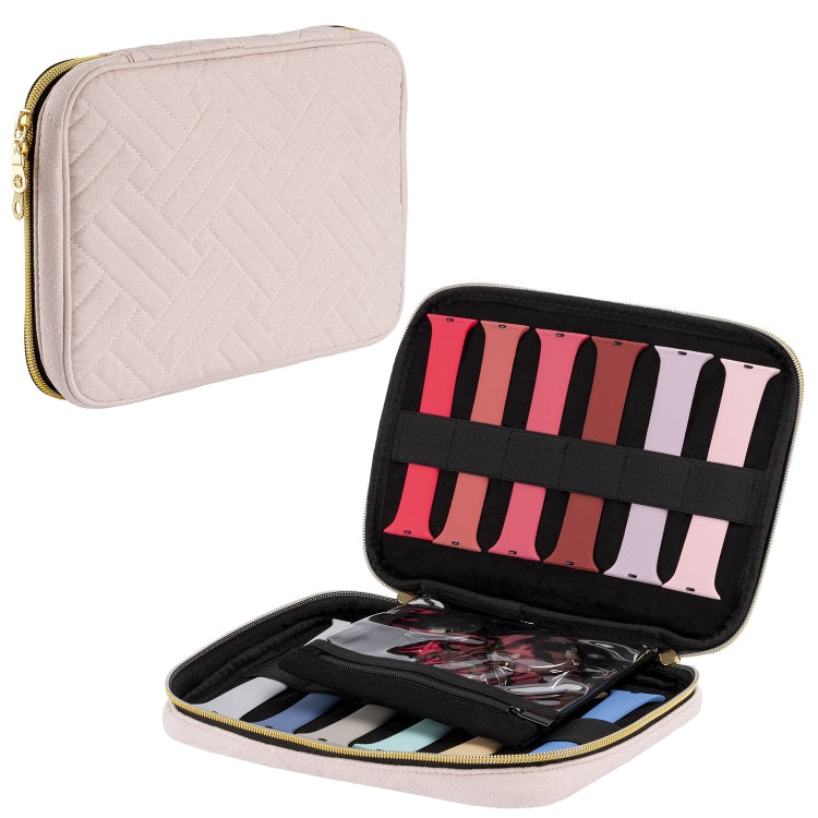 Velvet Watch Strap Watch Accessories Storage Bag, Specification: Pink M