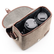 Casual SLR Camera Canvas Crossbody Bag(Khaki)