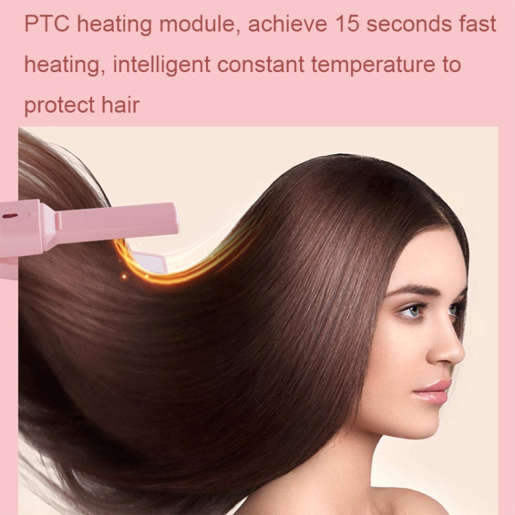GLS-006 Dual-use Mini electric Splint for Straight and Curly Hair(Cherry Pink)