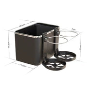 Car Paper Box Hanging Armrest Box Storage Box Cup Holder(Beige Double Cup)