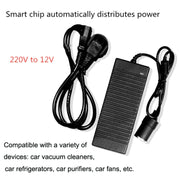 220V To 12V Power Converter 15A Car to Household Power Adapter, Plug Type: US Plug