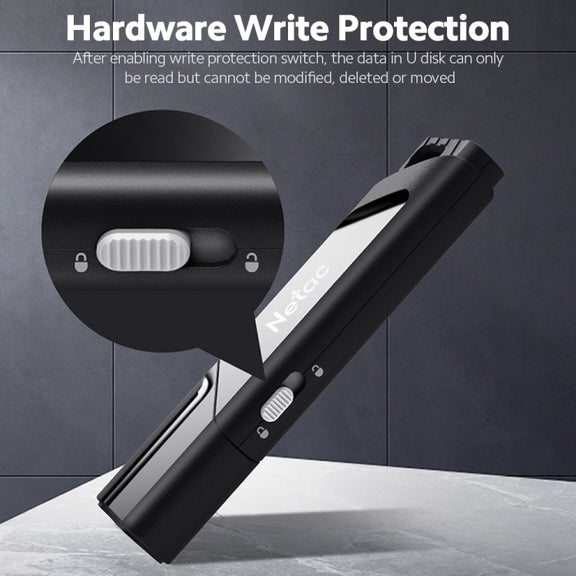 Netac U336 Protection With Lock Car High-Speed USB Flash Drives, Capacity: 128GB