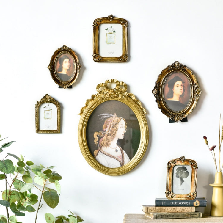 Retro Imitation Wood Home Decor Photo Frames, Spec: Square-6 inches