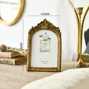 Retro Imitation Wood Home Decor Photo Frames, Spec: Arched-7 inches