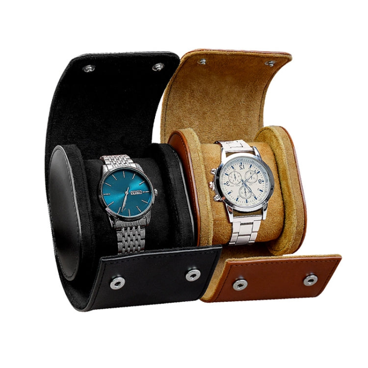 PU Leather Watch Protective Dustproof Display Box Portable Storage Box(Black)
