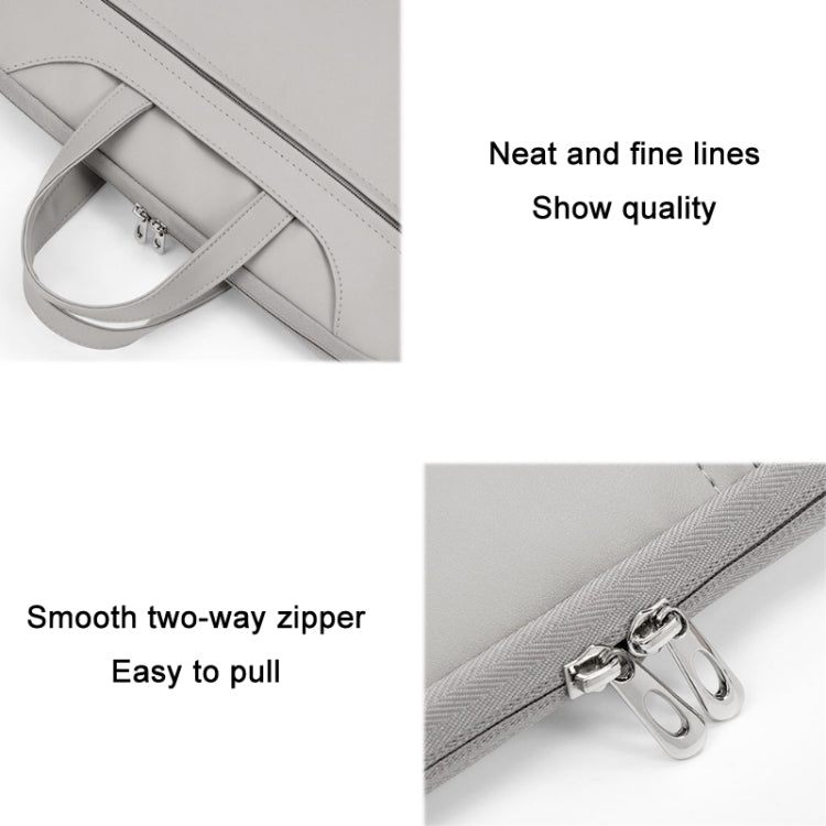 Baona BN-Q006 PU Leather Full Opening Laptop Handbag For 15/15.6/16 inches(Sky Blue)