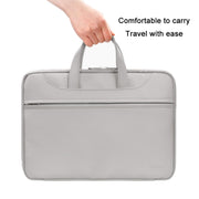 Baona BN-Q006 PU Leather Full Opening Laptop Handbag For 14 inches(Grey)