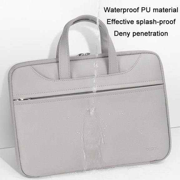 Baona BN-Q006 PU Leather Full Opening Laptop Handbag For 14 inches(Sky Blue)