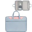 Baona BN-Q006 PU Leather Full Opening Laptop Handbag For 13/13.3 inches(Sky Blue+Pink) - free shipping - PMC Jewellery - Order now!