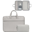 Baona BN-Q006 PU Leather Full Opening Laptop Handbag For 13/13.3 inches(Gray+Power Bag) - 13.3 inch by Baona | Online Shopping South Africa | PMC TechLife | Buy Now Pay Later Mobicred