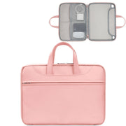 Baona BN-Q006 PU Leather Full Opening Laptop Handbag For 14 inches(Pink)