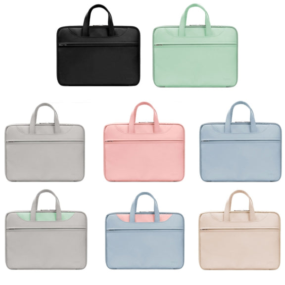 Baona BN-Q006 PU Leather Full Opening Laptop Handbag For 15/15.6/16 inches(Pink)