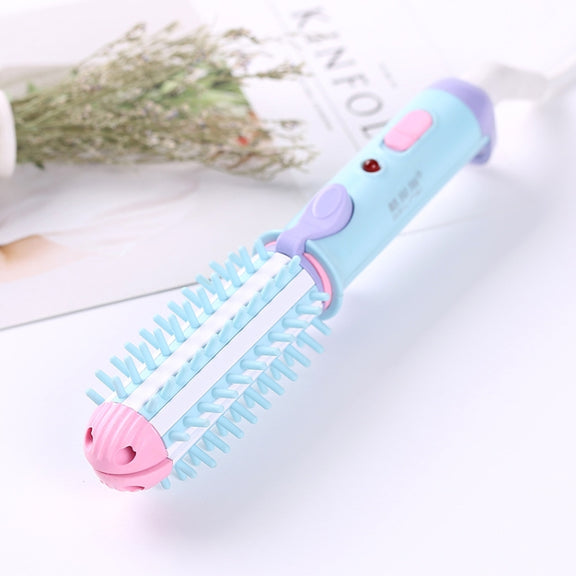 GeLinSi GLS-003 20W 2 in 1 Ceramic Glaze Mini Curler Comb, EU Plug(Blue)