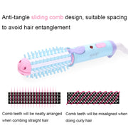 GeLinSi GLS-003 20W 2 in 1 Ceramic Glaze Mini Curler Comb, EU Plug(Purple)