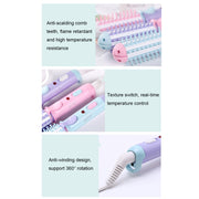 GeLinSi GLS-003 20W 2 in 1 Ceramic Glaze Mini Curler Comb, EU Plug(Purple)