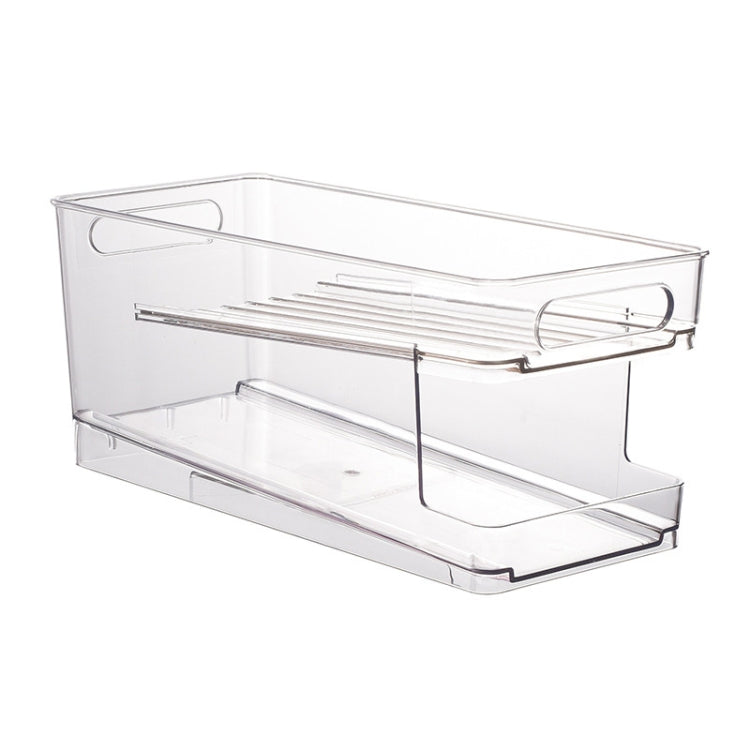 Transparent 2 Layer Automatic Roll-off Cans Beverage Refrigerated Storage Box