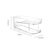 Transparent 2 Layer Automatic Roll-off Cans Beverage Refrigerated Storage Box