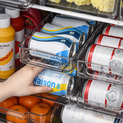 Transparent 2 Layer Automatic Roll-off Cans Beverage Refrigerated Storage Box