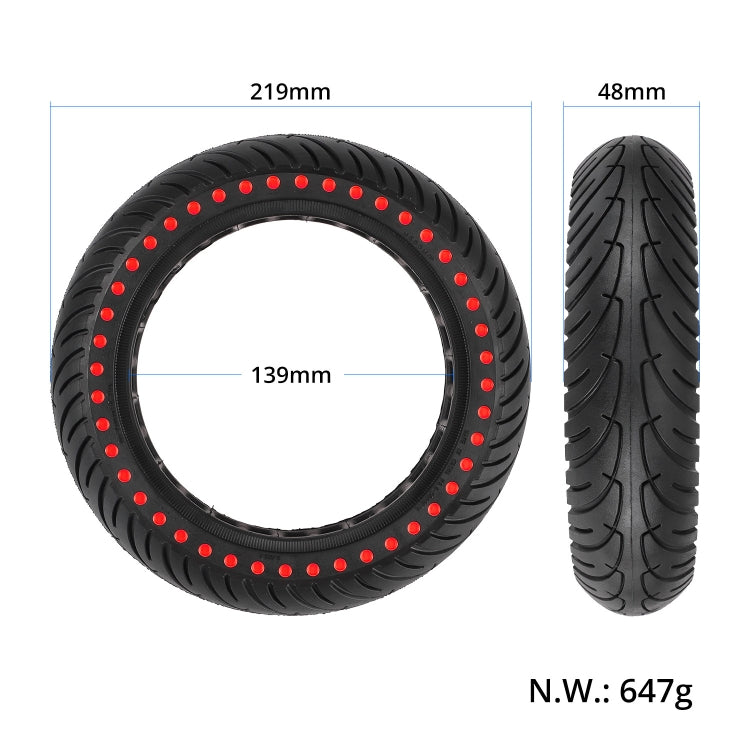 8.5 inch Color Dot Honeycomb Tire for Xiaomi Mijia M365/M365 Pro/1S(Red)
