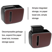 Car Drain Tissue Box Umbrella Storage Pocket Bag Storage Box Car Trash Can(Flip Fur Gray)