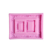 Vintage Photo Frame Liquid Silicone Fondant Mould(Pink)