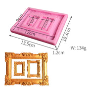 Vintage Photo Frame Liquid Silicone Fondant Mould(Pink)