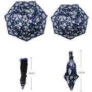 Double-layer Fishing Umbrella Hat Outdoor Sunscreen And Rainproof Folding Umbrella Hat, Color: 95 Blue (Elastic Band)