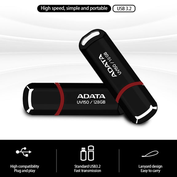 ADATA UV150 High Speed USB3.1 Business USB Flash Drive, Capacity: 32GB(Black)