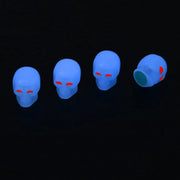 1 Sets Car Tire Luminous Valve Cap Motorcycle Skull Valve Core Cap(Blue)