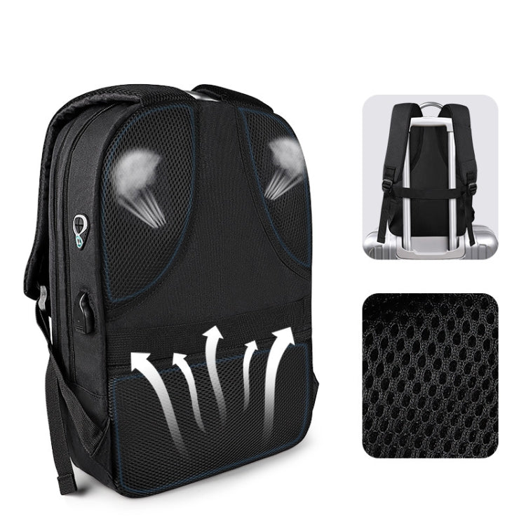 SJ16 Laptop Anti-Theft Backpack, Size: 13 inch-15.6 inch(Mysterious Black)