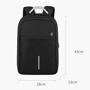SJ16 Laptop Anti-Theft Backpack, Size: 13 inch-15.6 inch(Mysterious Black)
