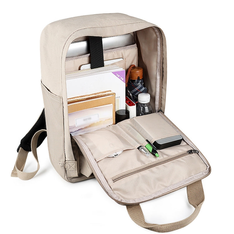 SJ05 Multifunctional Water-resistant Laptop Bag, Size: 13 inch-15.6 inch(Khaki)