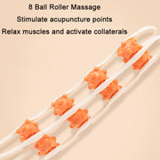Shoulder Neck&Back Dredging Meridian Manual Roller Massager(Pink)