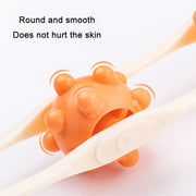 Shoulder Neck&Back Dredging Meridian Manual Roller Massager(Yellow)