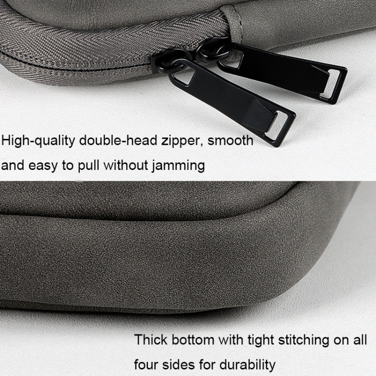 ND01DZ Double Layer Water-resistant Laptop Liner Bag, Size: 13.3 inches(Light Gray)