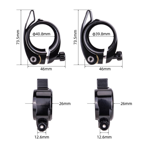 ZTTO Folding Bicycle Seatpost Clamp Retrofit Accessories, Color: 39.8mm (Red)