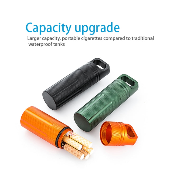 Aluminum Alloy Full Seal EDC Water-resistant Can Outdoor Survival Equipment(Black)