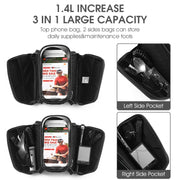 WEST BIKING Bicycle TPU Hard Shell Front Beam Bilateral Mobile Phone Bag(Black)