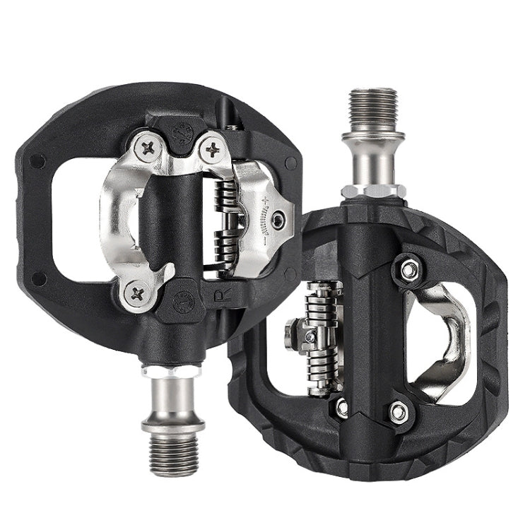 WEST BIKING Mountain Bike Aluminum Alloy Bearing Single-sided Self-locking Pedal(Black)