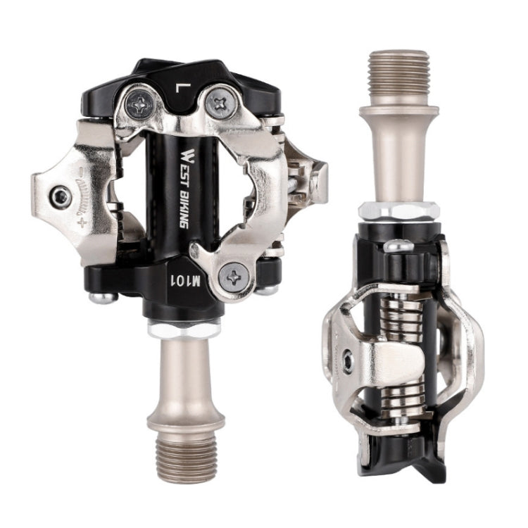 WEST BIKING Mountain Bike Self-locking Bearing Lock Pedal Riding Accessories(Black)