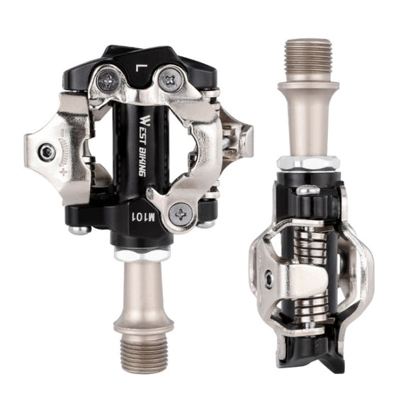 WEST BIKING Mountain Bike Self-locking Bearing Lock Pedal Riding Accessories(Black)