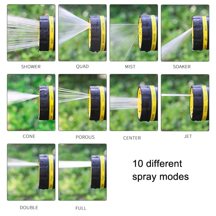 10 Functional Watering Sprinkler Head Household Water Pipe, Style: D6+4 Connector+10m 4-point Tube